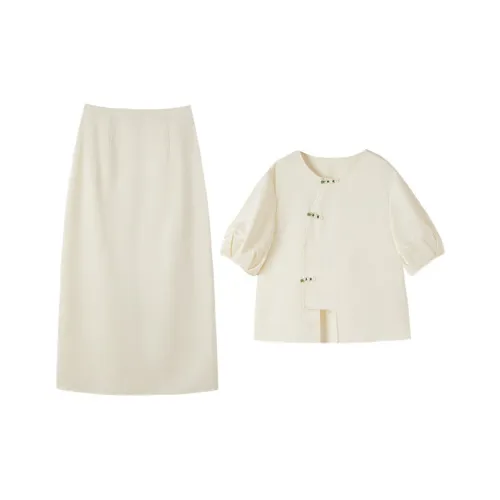 XIANGYING Комплект с юбкой Женские Экрю