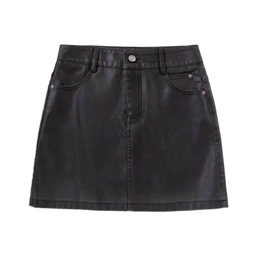 HELEH Кожаные короткие юбки женские