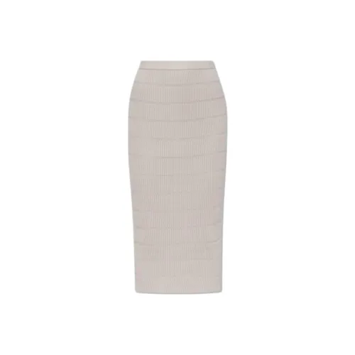 PLEATS PLEASE ISSEY MIYAKE Повседневная длинная юбка женский экрю