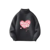 [Комбинированная нить Core-Spun Водолазка] Темный вересковый серый Escape Белль