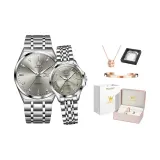 Стальной браслет, настоящая шерпа, парные часы, 1 пара [Корона, коробка]