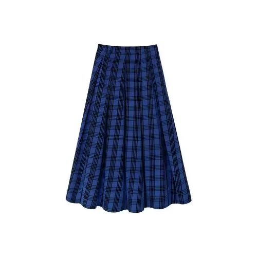 KYKW Повседневный Длинный Юбка Женская Синяя