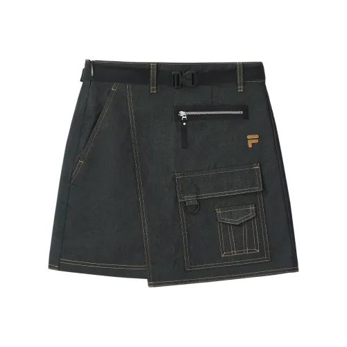 FILA FUSION WORKWEARFILA Fusion X SS25 Повседневные короткие юбки Женские Оригинальный джинсовый