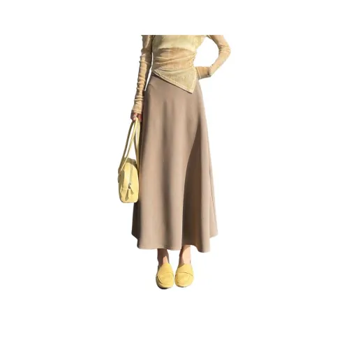 SITOL Повседневный Длинный Юбка Женские Хаки