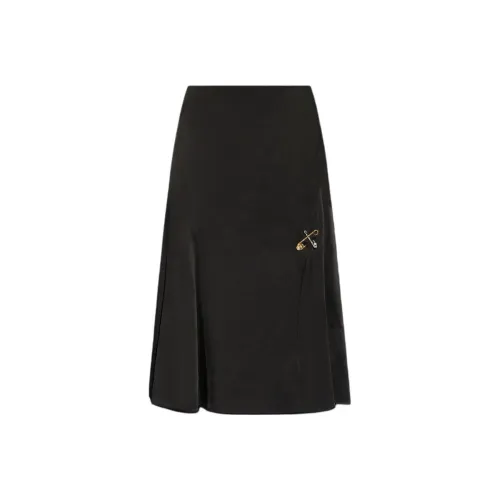 VERSACE Повседневный Длинный Юбка Женские Черный