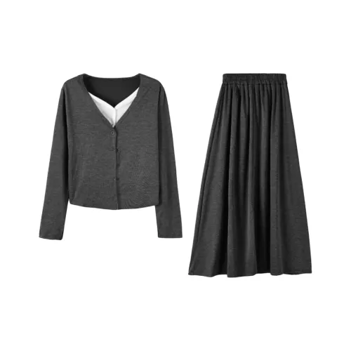 Incolore Комплект с юбкой Женские Серый