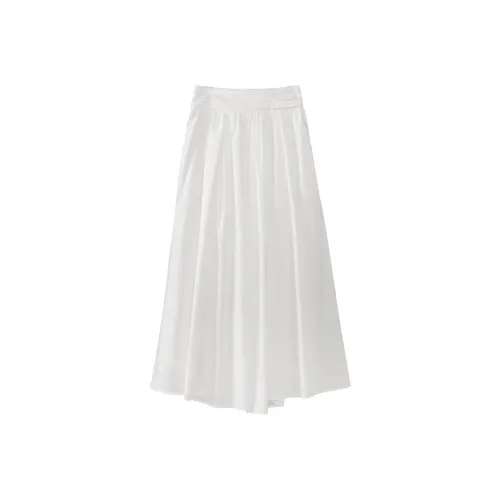 Fstudio Повседневный Длинный Юбка Женская Белая
