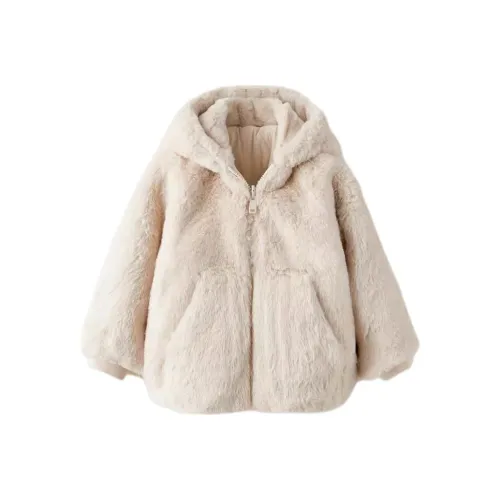 ZARA Collaboration FW23 Нейлон Пальто Весна-осень Infant And Toddler Белый