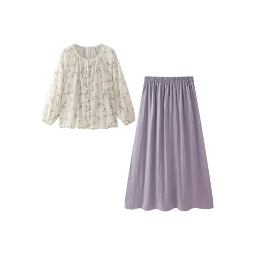 SYEEE WITH U Комплект с юбкой Женские Фиолетовый