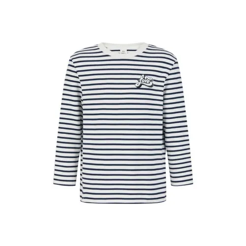 Little MO CO. T-рубашка Сине-белые полоски Цвет Дети 3-7 лет