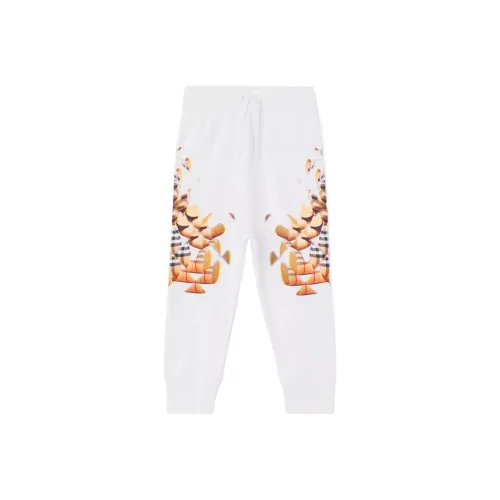 Детские Burberry Вязаные Спортивные Штаны SS22 Белые