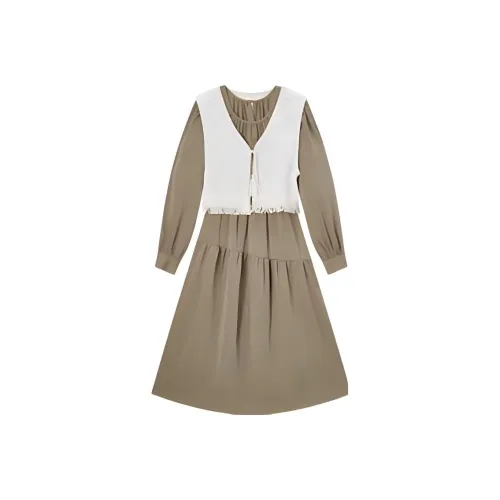 EICHITOO Комплект с юбкой Женские Хаки