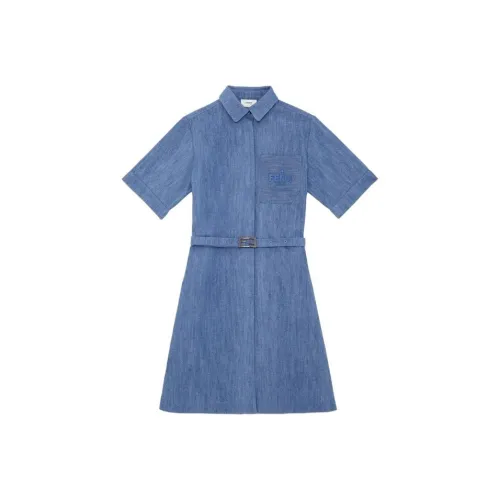 FENDI Blue Kids Платья