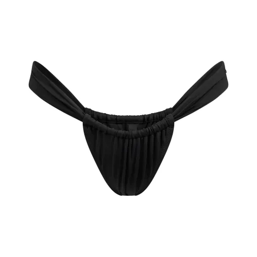 SKIMS SS25 Подпись Плавание Ruched Стринг Бикини Низ Плавки Женские Onyx Onyx