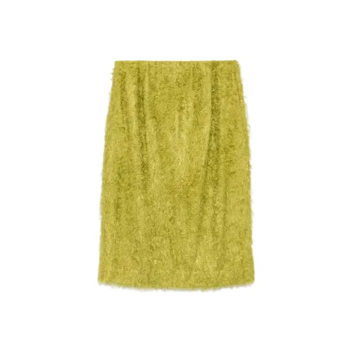 CARVEN FW24 Повседневная длинная юбка женская желтая зеленая