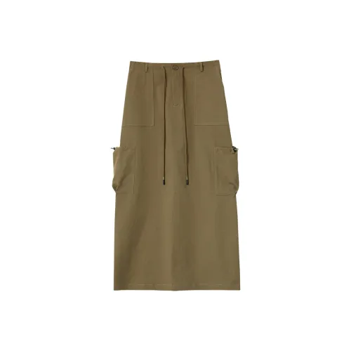 AMII Женские Повседневные Длинные Юбки