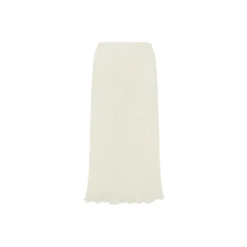 WITH JEAN FW24 Kea Midi Юбка Повседневная Длинная Юбка Женская Кремовый Кремовый