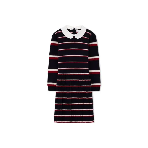 Tommy Hilfiger Платье Темно-синий Красный и Белый Полосы Детское