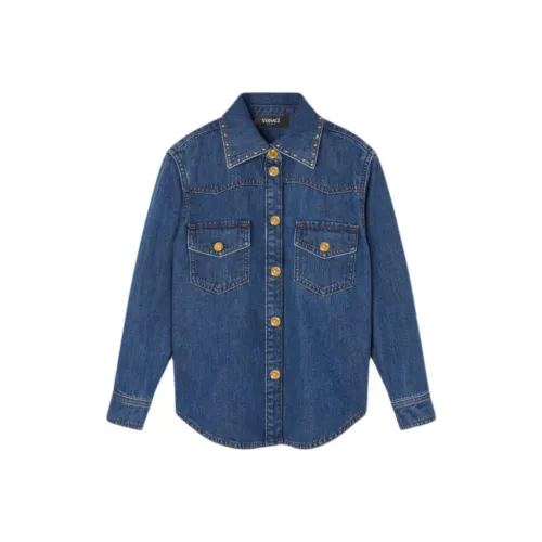 VERSACE SS24 Denim Jacket Blue Baby