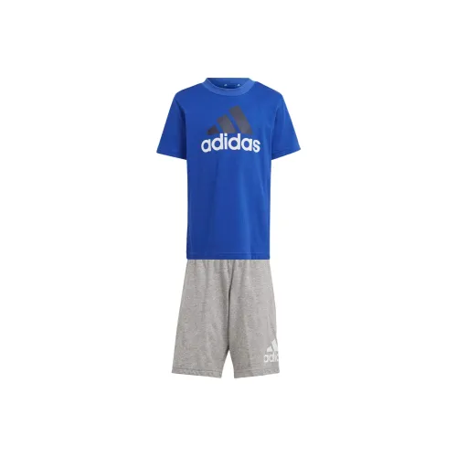 Adidas Essential Комплект одежды Синий+Серый Kids Повседневная спортивная одежда