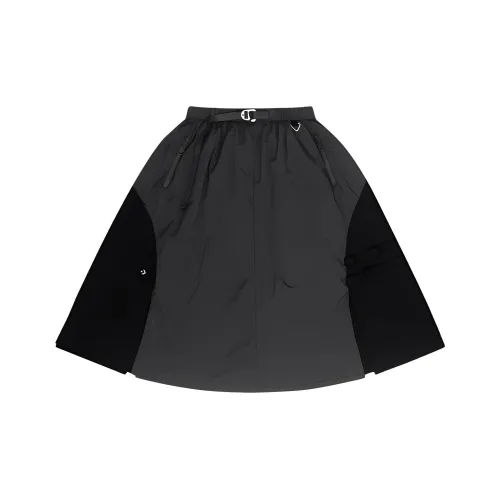 Конверс Повседневный Длинный Юбка Женская Серого цвета