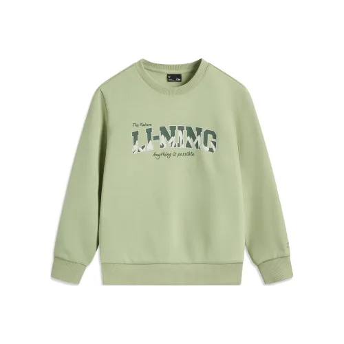 LINING YOUNG Толстовка Sports Life Collection Earth Серый Зеленый Подростки