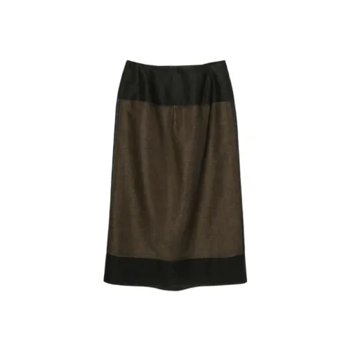 CARVEN SS25 Повседневный Длинный Юбка Женские Черный