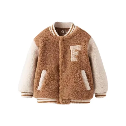 ZARA FW23 Детское и Младенческое Пальто Малыш Средний Верблюжий