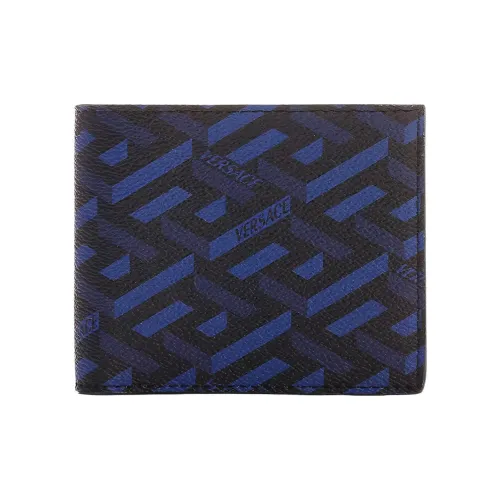 VERSACE Кожа Кошелек Мужской Синий