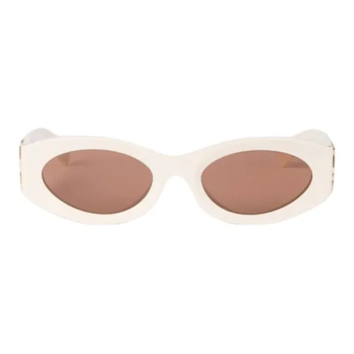 MIU MIU OVAL SUNGLASSES Женские Молочно-белый