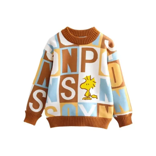 SNOOPY Свитер Кофе Письмо Дети 3-7 лет