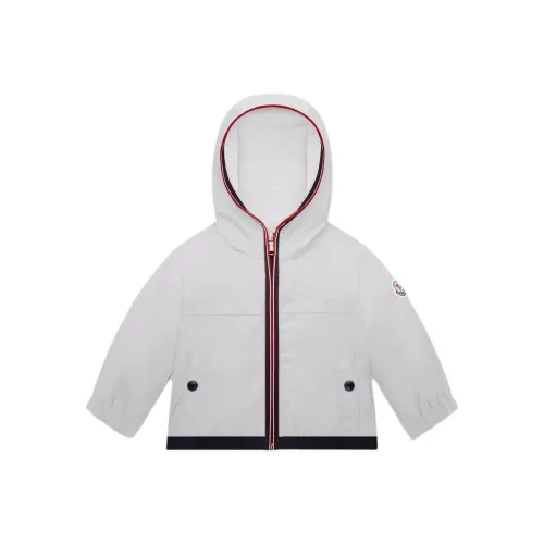 Moncler Детская одежда Anton С капюшоном Куртка Infant And Toddler Пальто Малыш Натуральный белый