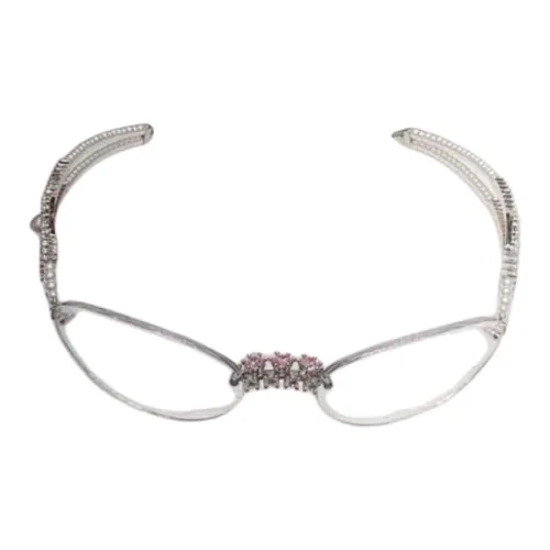 GENTLE MONSTER Оправы для очков с неровной формой Женские Серебряные