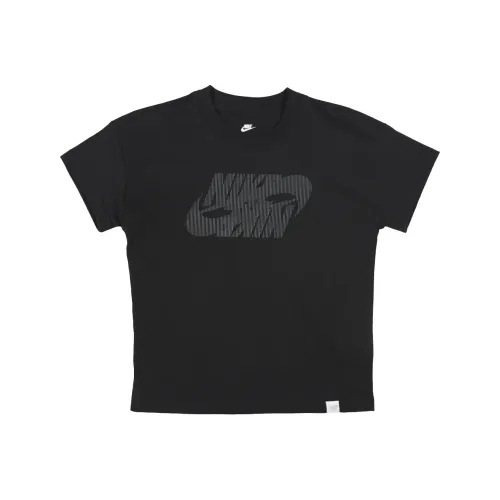 NIKE Черная школьная рубашка с коротким рукавом