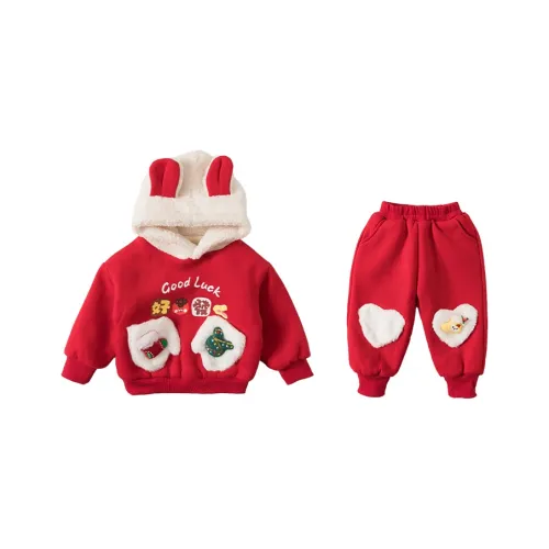 ROBINHOOD С капюшоном Удобный Дружественный к коже Утолщенный и с флисовой подкладкой Красный Для детей в возрасте 3-7 лет