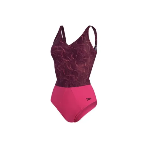 Speedo Двухкомпонентный Купальник Женский Красный Фиолетовый