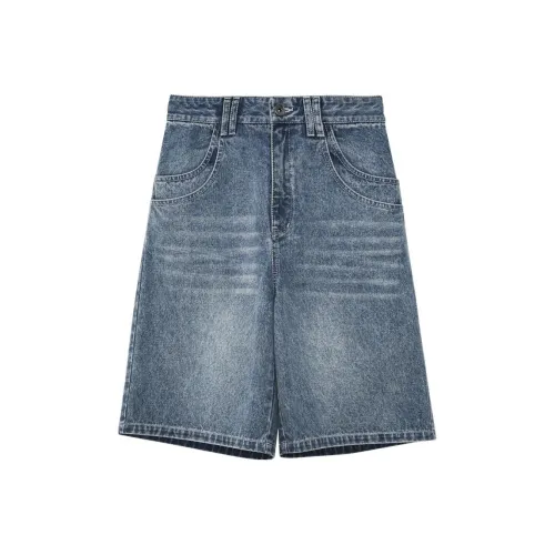 Omont Джинсовые шорты Женские Выстиранный Синий