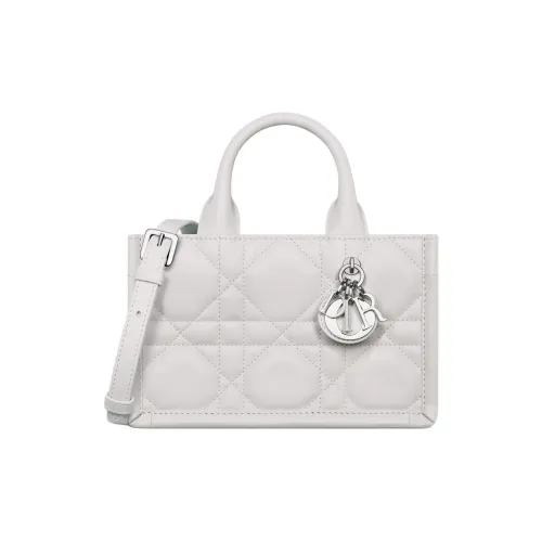DIOR BookTote Телячья кожа Тоут Сумка Мини Женская Белая