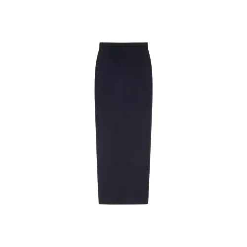 MaxMara PALO Коллекция Повседневная Длинная Юбка Женская Темно-синяя