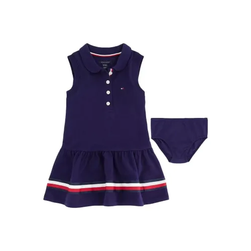 Tommy Hilfiger Платье Детская одежда Без рукавов POLO Dres Морской синий Infant And Toddler
