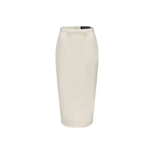 NANA JACQUELINE Повседневный Длинный Юбка Женские Экрю