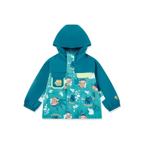 QIAODAN Детский топ The End OF The World IS Full OF Синий детский