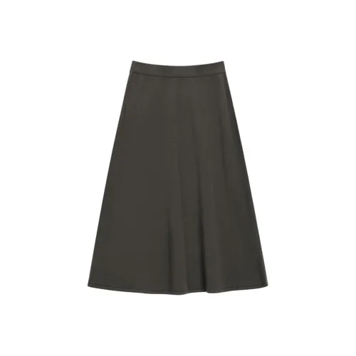 Fragment Casual Long Skirt Women's Dark Gray