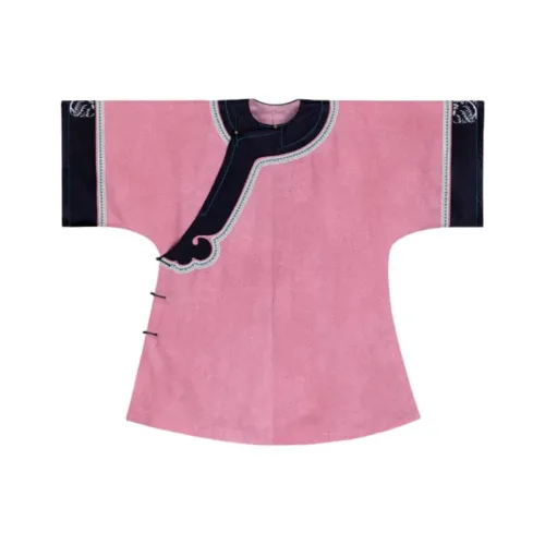 YICHENGFENGXU Ханьфу Женские Фуксия Сетка Льняная ткань Халат с Открыто Вязаным Mandarin Ожерелье-чокер Для Женщин