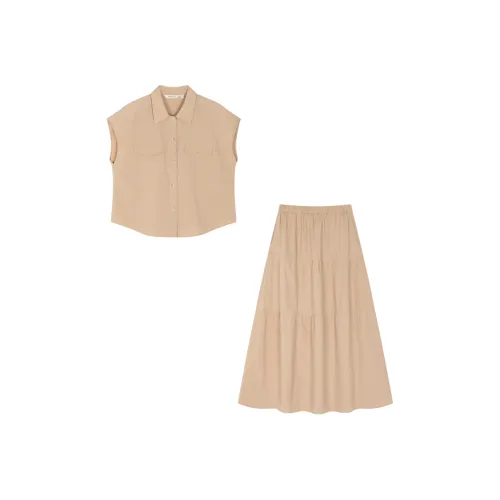 Mo Han Yi Mei Комплект с юбкой Женские Хаки
