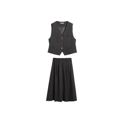 ZIHAN Серый Женские Комплекты с юбкой