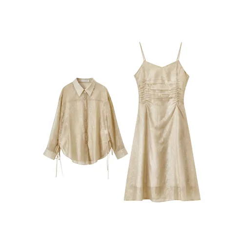 SENTUBILA Комплект с юбкой Женская льняная ткань