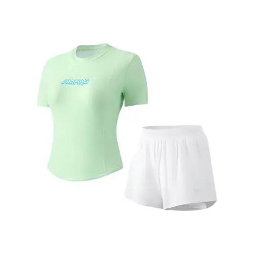 KAPPA Двухкомпонентный купальник женский желтый зеленый