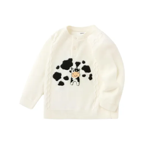 Balabala x HUIBEN LIANMINGKUAN Свитер Молочный Белый Infant и Toddler
