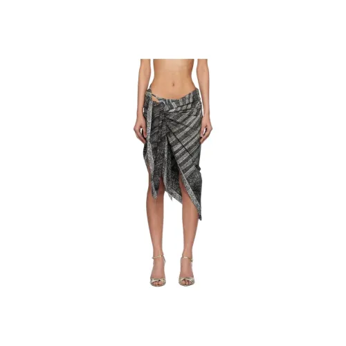 Jean Paul Gaultier Повседневный Длинный Юбка Женские Черный